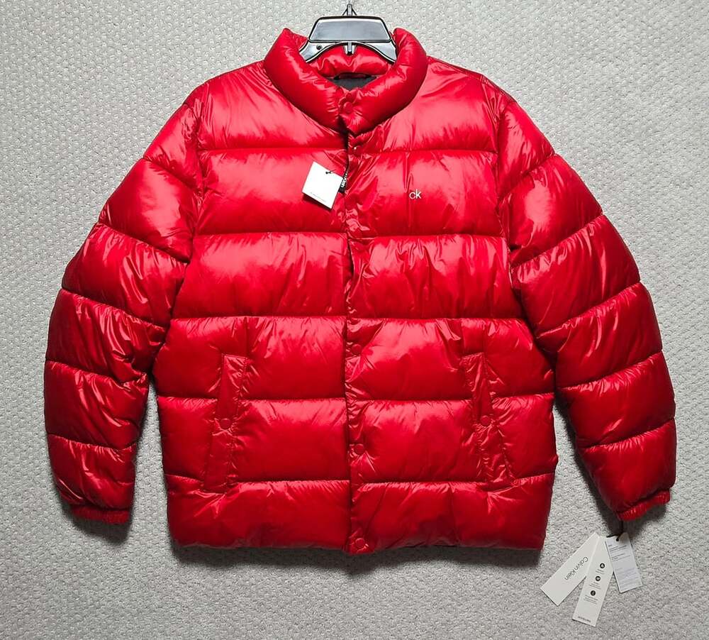 Calvin Klein Men's Red Sorona Aura Insulated Water Resistant Puffer Jacket Sz L